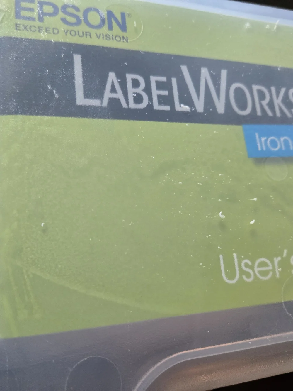 Epson LabelWorks Portable Label Maker in Frosted White With Extra Label Pack.